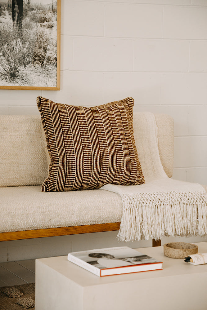 Eliana Cushion | Sand & Rust