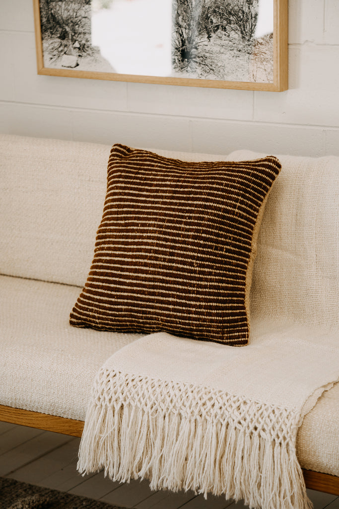 Selva Cushion | Sand & Rust