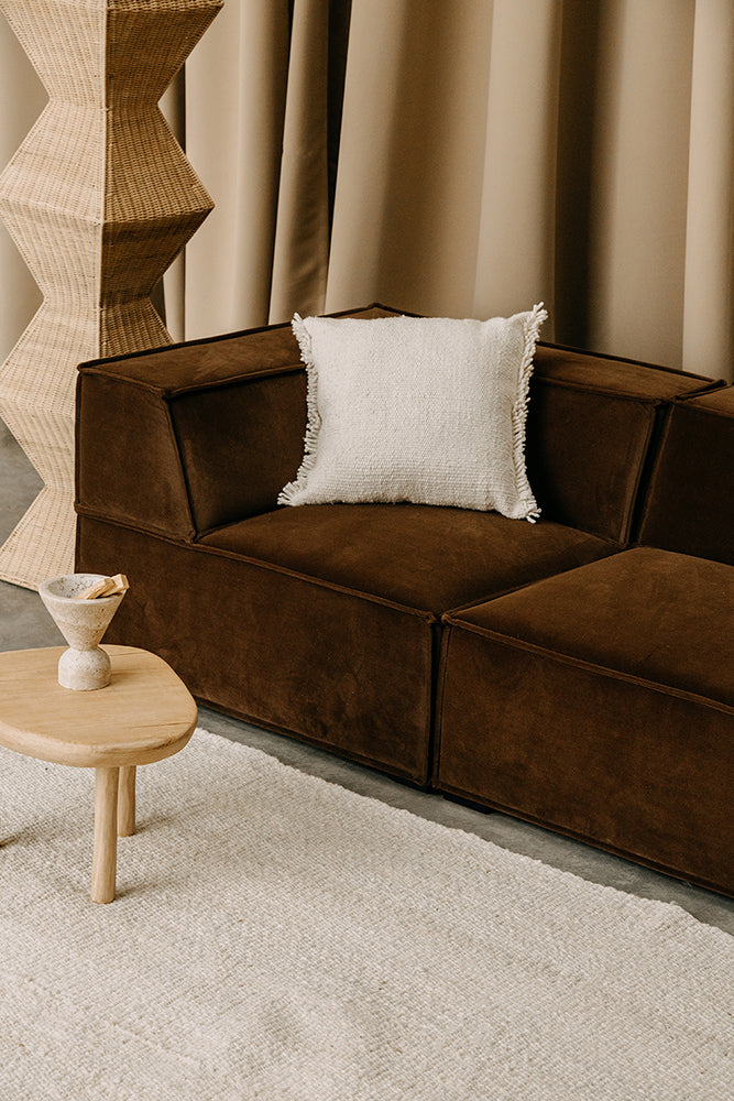 Classica Fringe Cushion | Natural