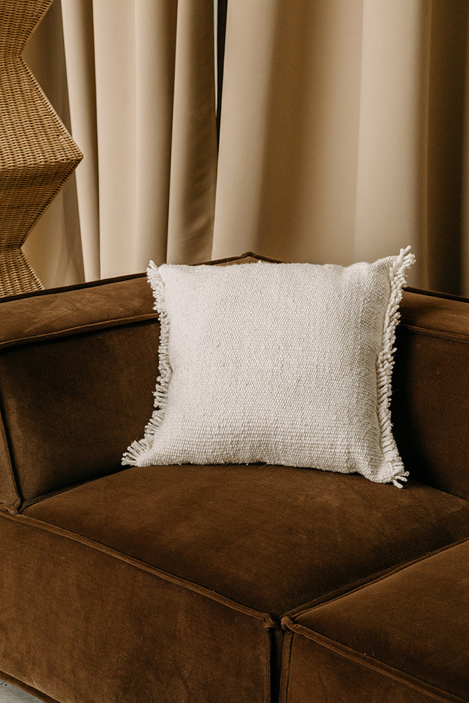 Classica Fringe Cushion | Natural