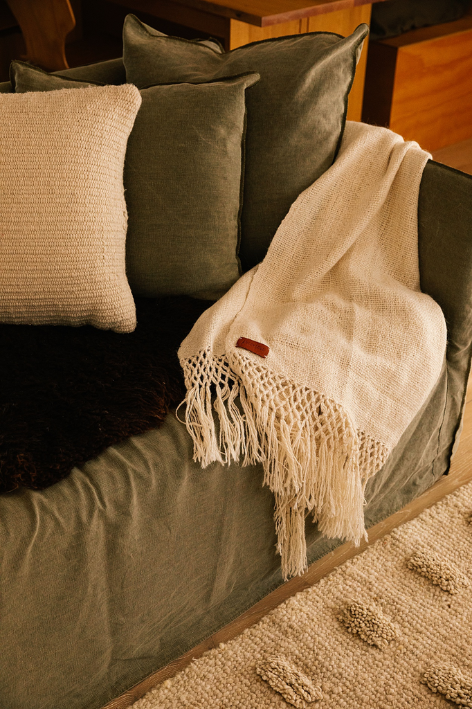 Puna Llama Throw | Natural White