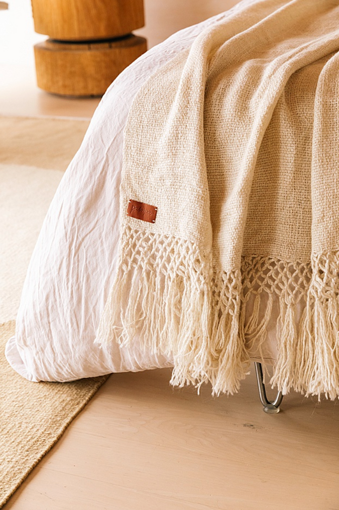 Puna Llama Throw | Natural White