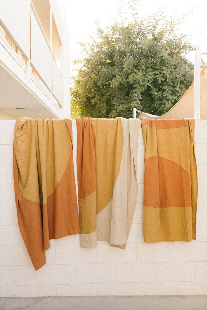 Rainbow Throw | Bone & Mustard & Rust