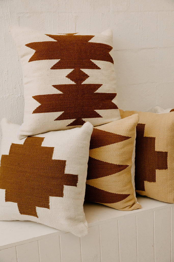 Southwest Cushion #3 | Natural & Chestnut