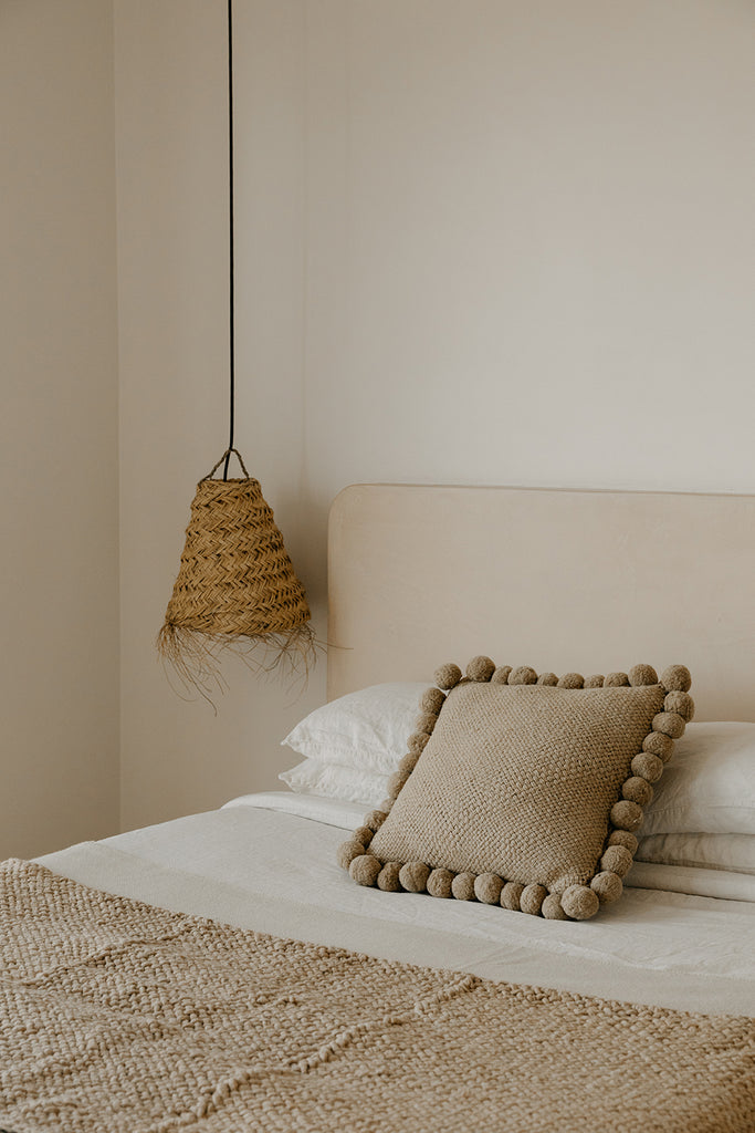 Classica Pom Pom Cushion | Sand