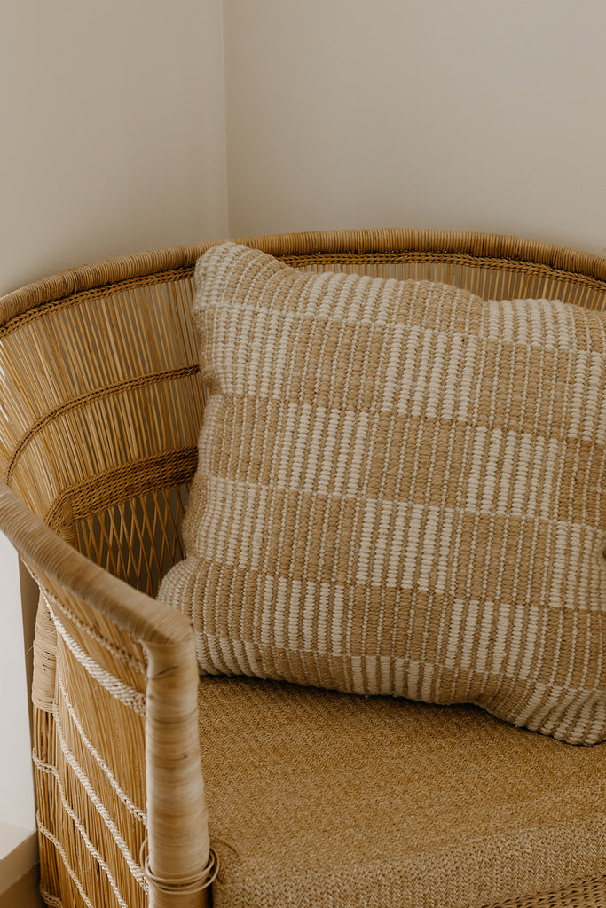 Lara Cushion | Sand & Natural