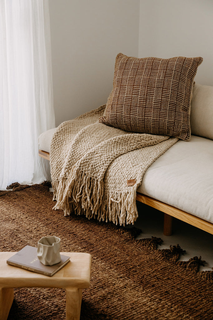 Andina Cushion | Sand & Rust