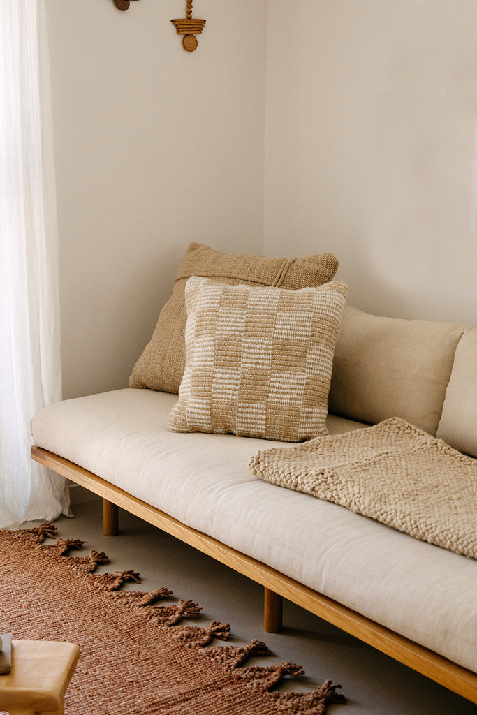 Lara Cushion | Sand & Natural