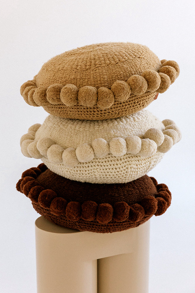 Classica Pom Pom Cushion Large | Natural